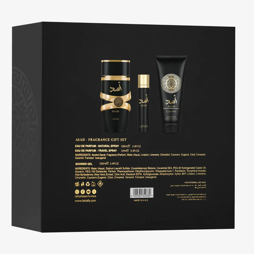 Asad Lattafa 3 pcs Gift Set