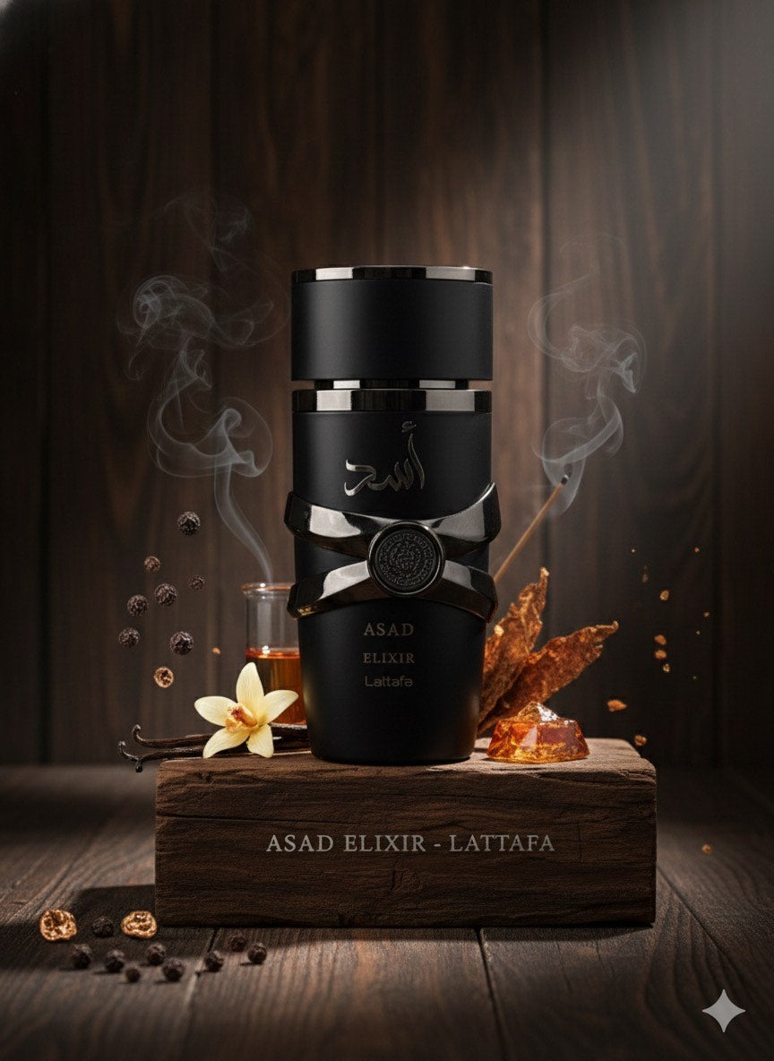 Asad Elixir Lattafa 3.4 Oz 100ml